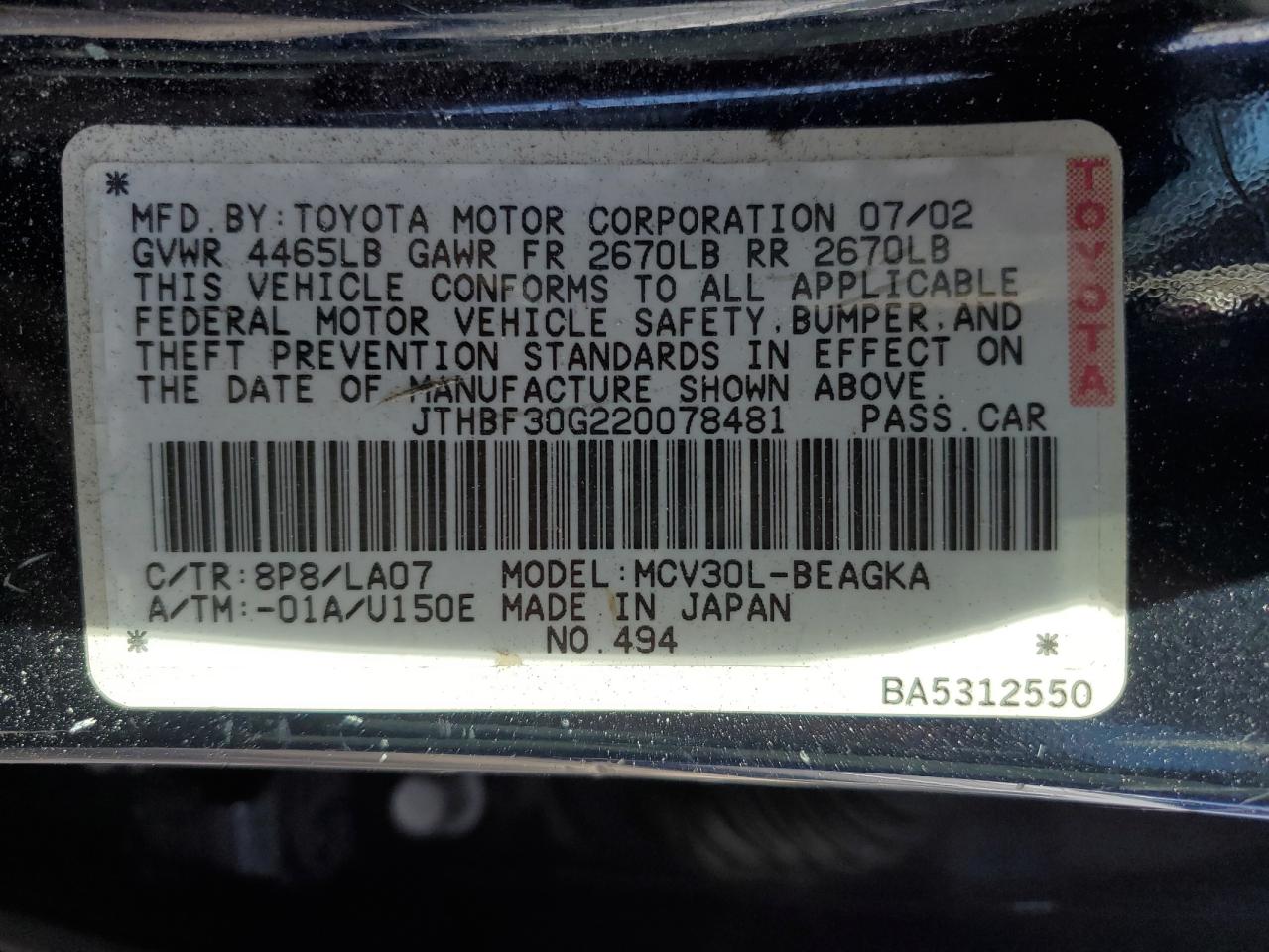 2002 Lexus ES - Image 12