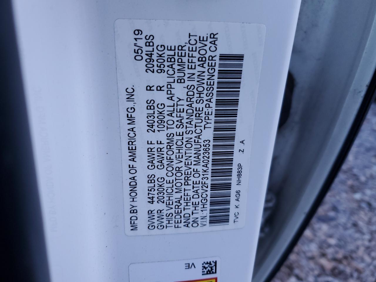 2019 Honda Accord - Image 12
