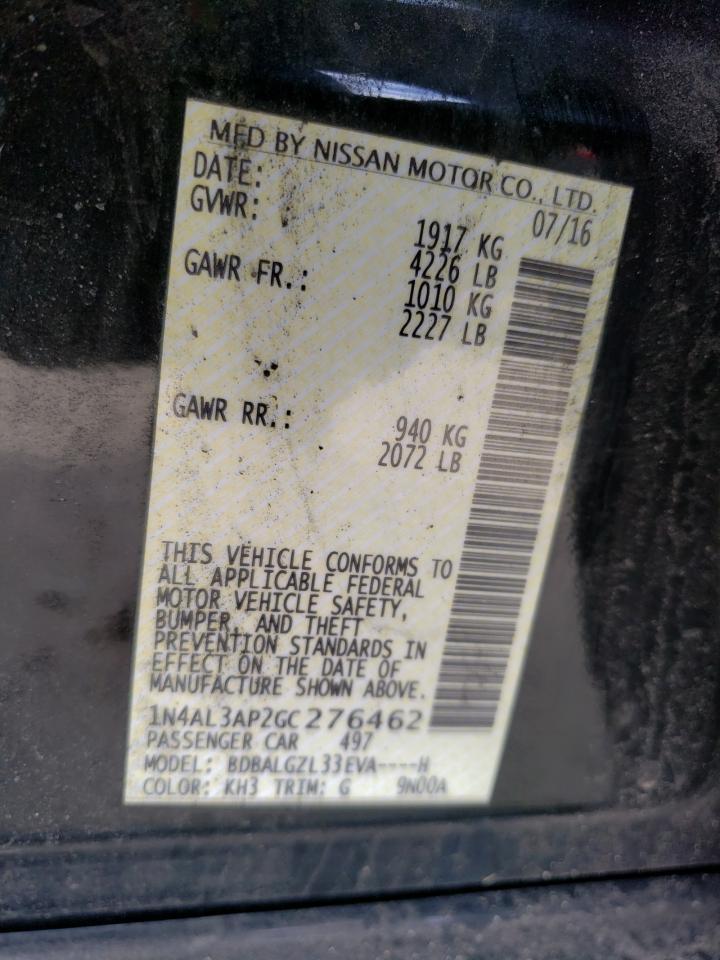 1N4AL3AP2GC276462 NISSAN ALTIMA 2016