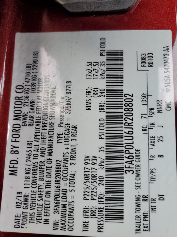 2018 Ford Fusion - Image 12