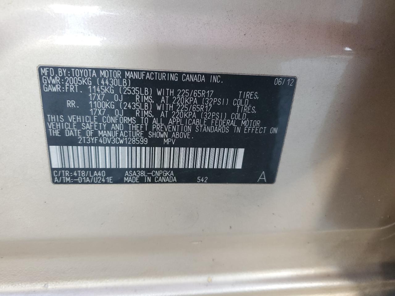 2012 Toyota RAV 4 - Image 16