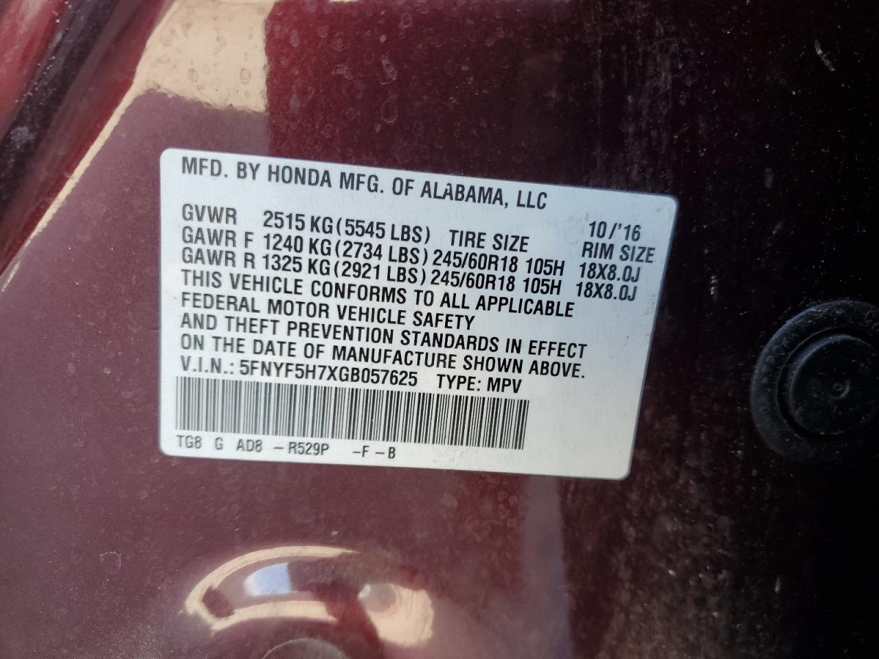 2016 Honda Pilot - Image 13