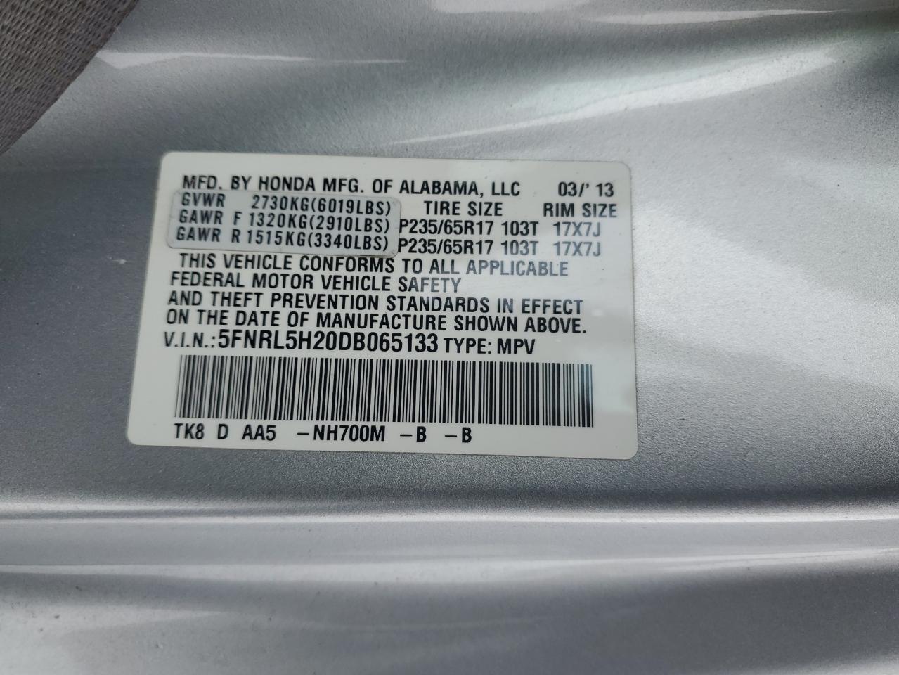 2013 Honda Odyssey - Image 15