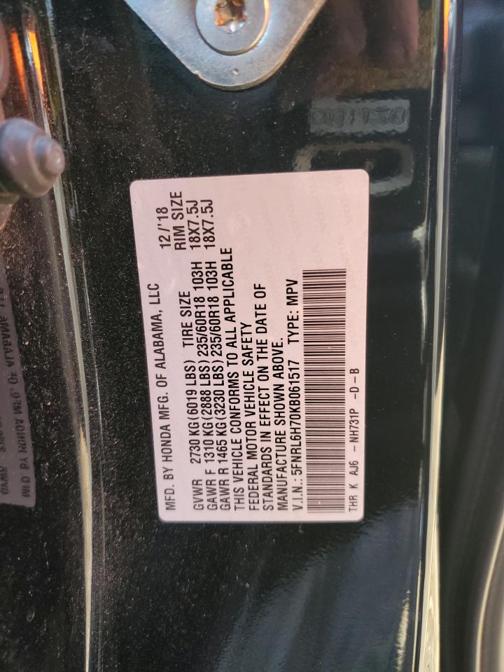 5FNRL6H70KB061517 HONDA All Models 2019