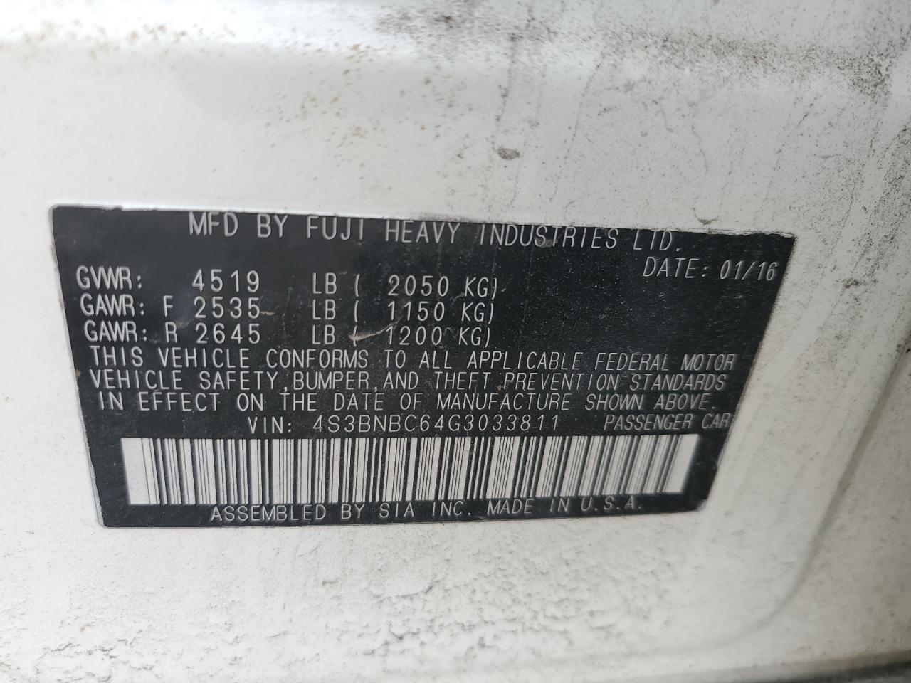 2016 Subaru Legacy - Image 15