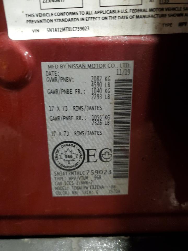 5N1AT2MTXLC759023 NISSAN ROGUE 2020
