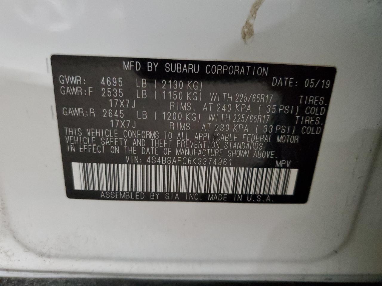 2019 Subaru Outback - Image 15