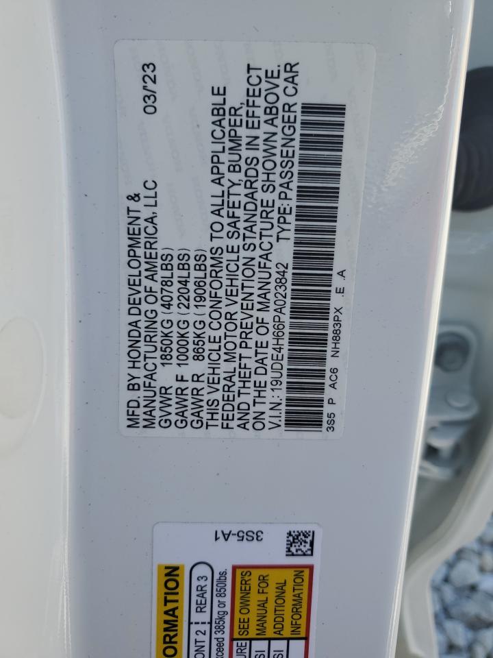 2023 Acura Integra A-Spec Tech VIN: 19UDE4H66PA023842 Lot: 47423385