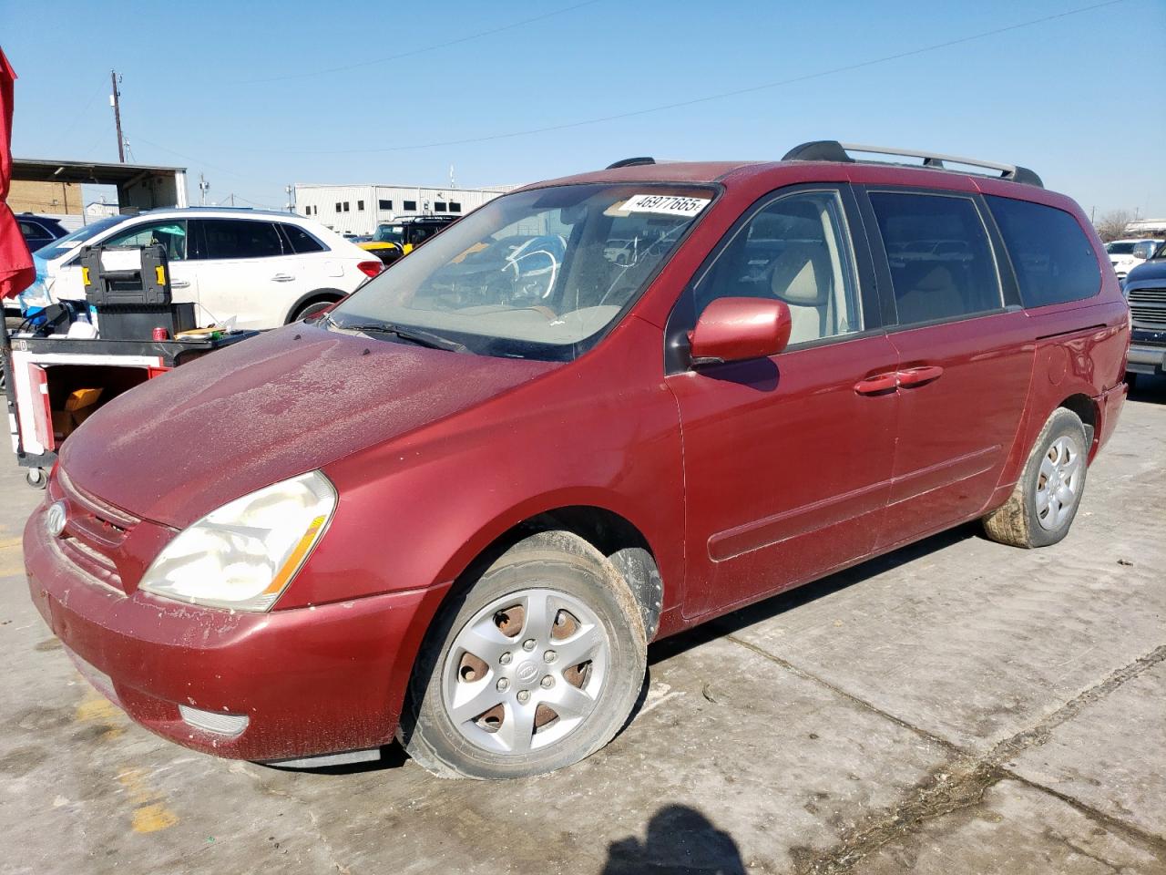 2008 Kia Sedona Ex للبيع في Grand Prairie، TX - Burn - Engine