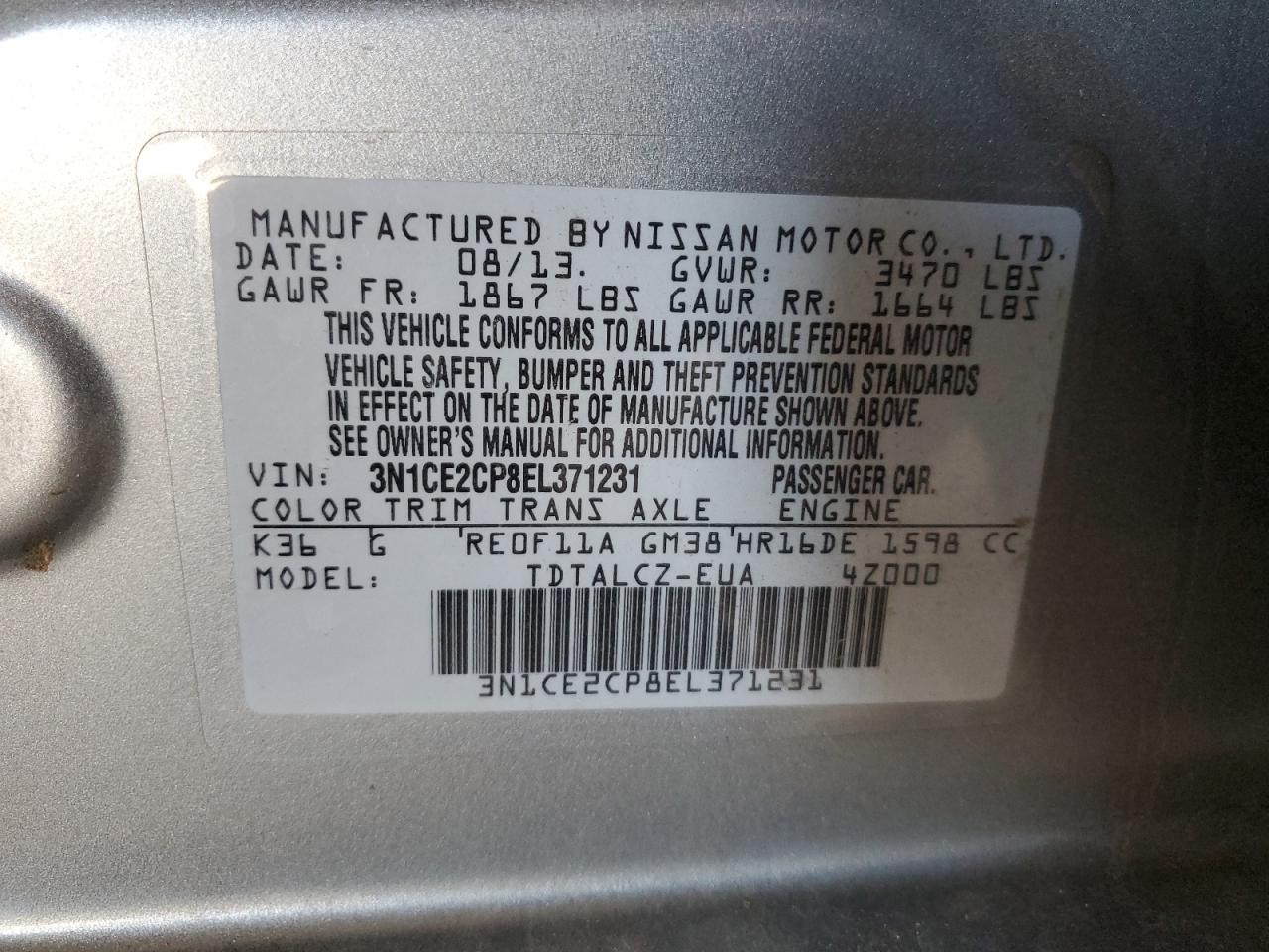 2014 Nissan Versa - Image 12