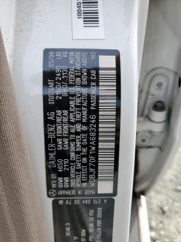 1998 Mercedes-Benz E 430 VIN: WDBJF70F1WA683246 Lot: 46858965