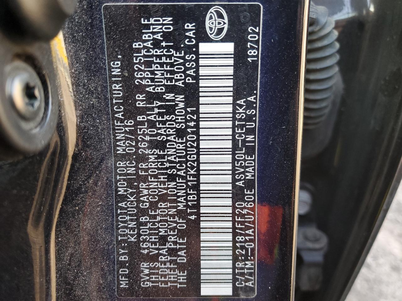 2016 Toyota Camry - Image 13