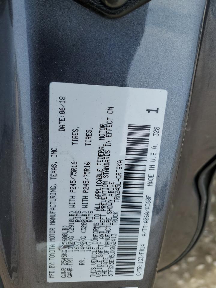 5TFSX5EN5JX062413 TOYOTA TACOMA 2018