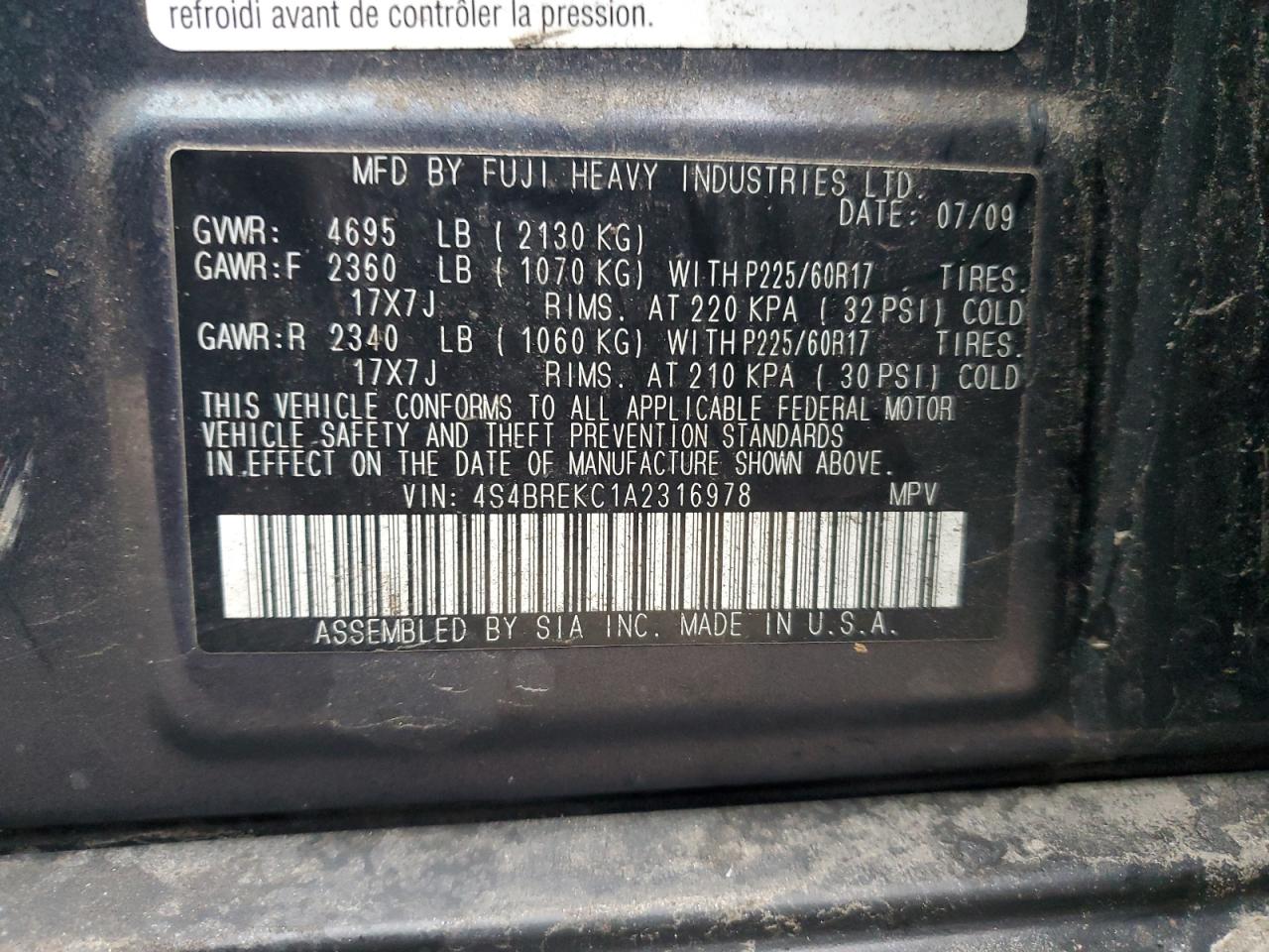 2010 Subaru Outback - Image 15