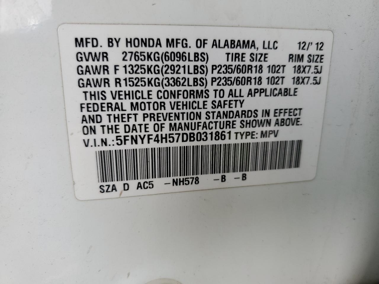 2013 Honda Pilot - Image 13