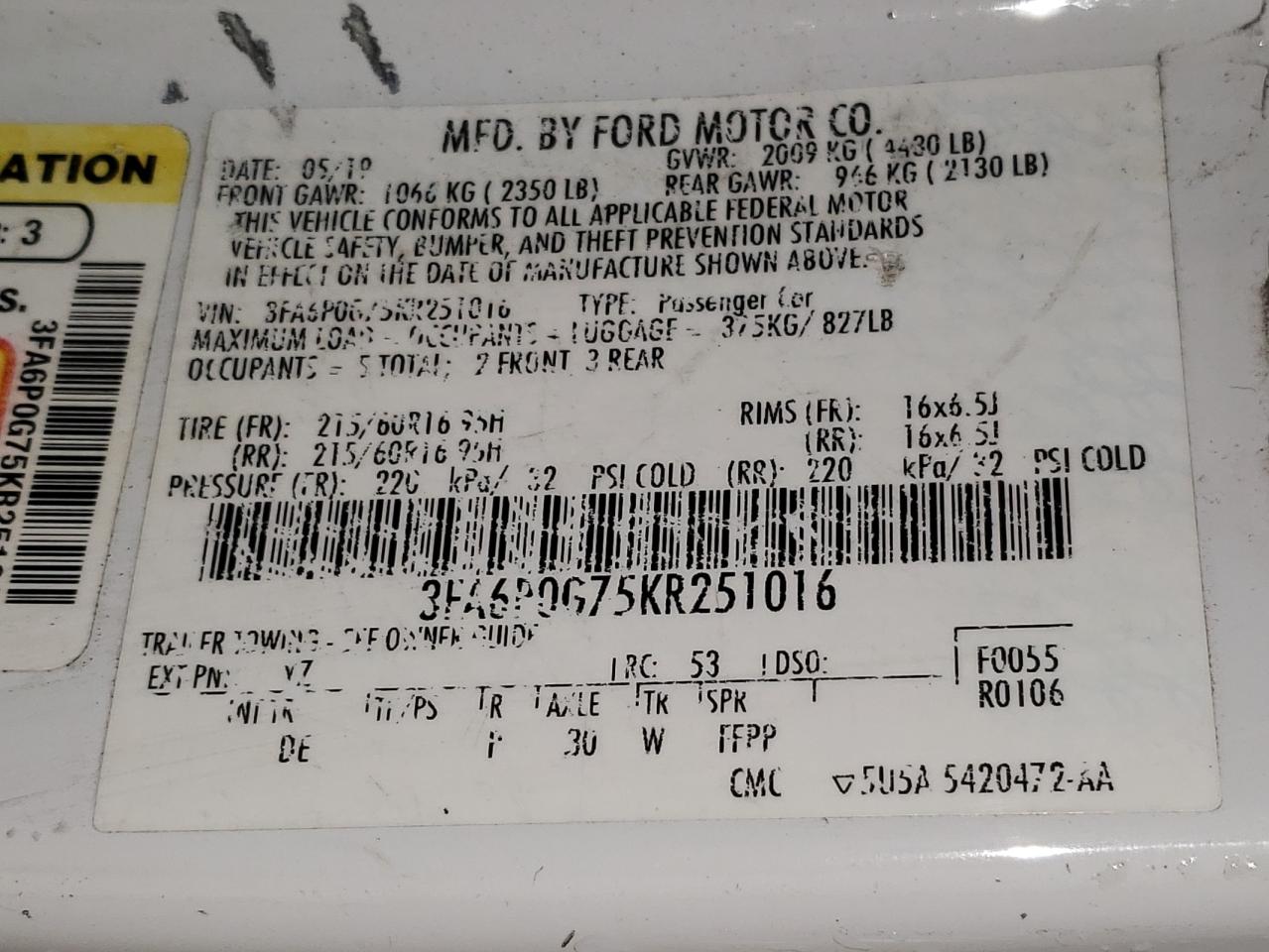 2019 Ford Fusion - Image 12