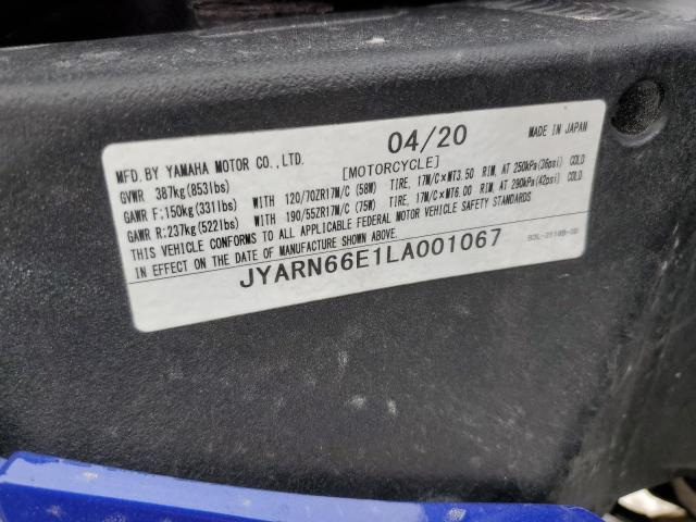  YAMAHA YZF1000 2020 Синий