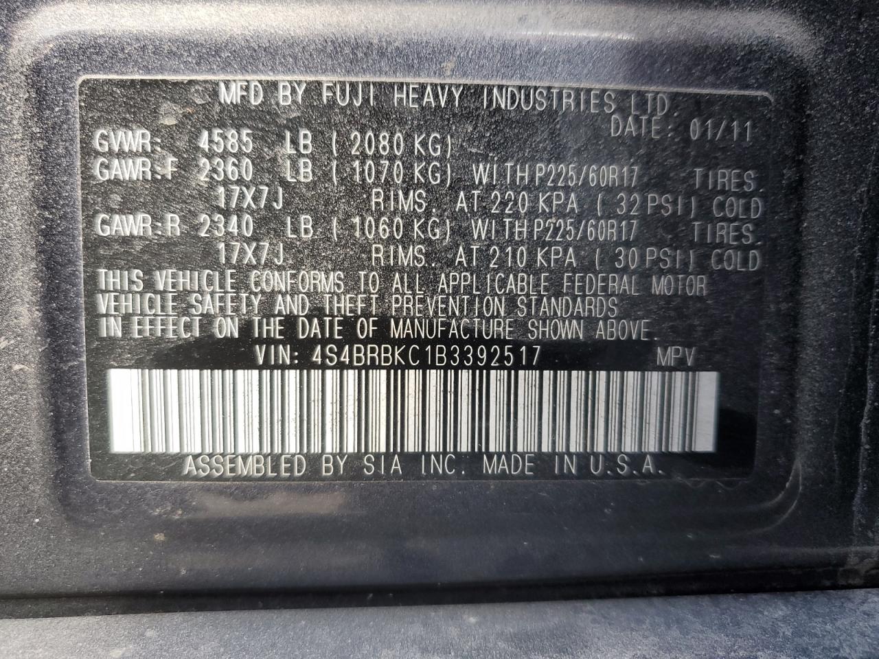 2011 Subaru Outback - Image 13