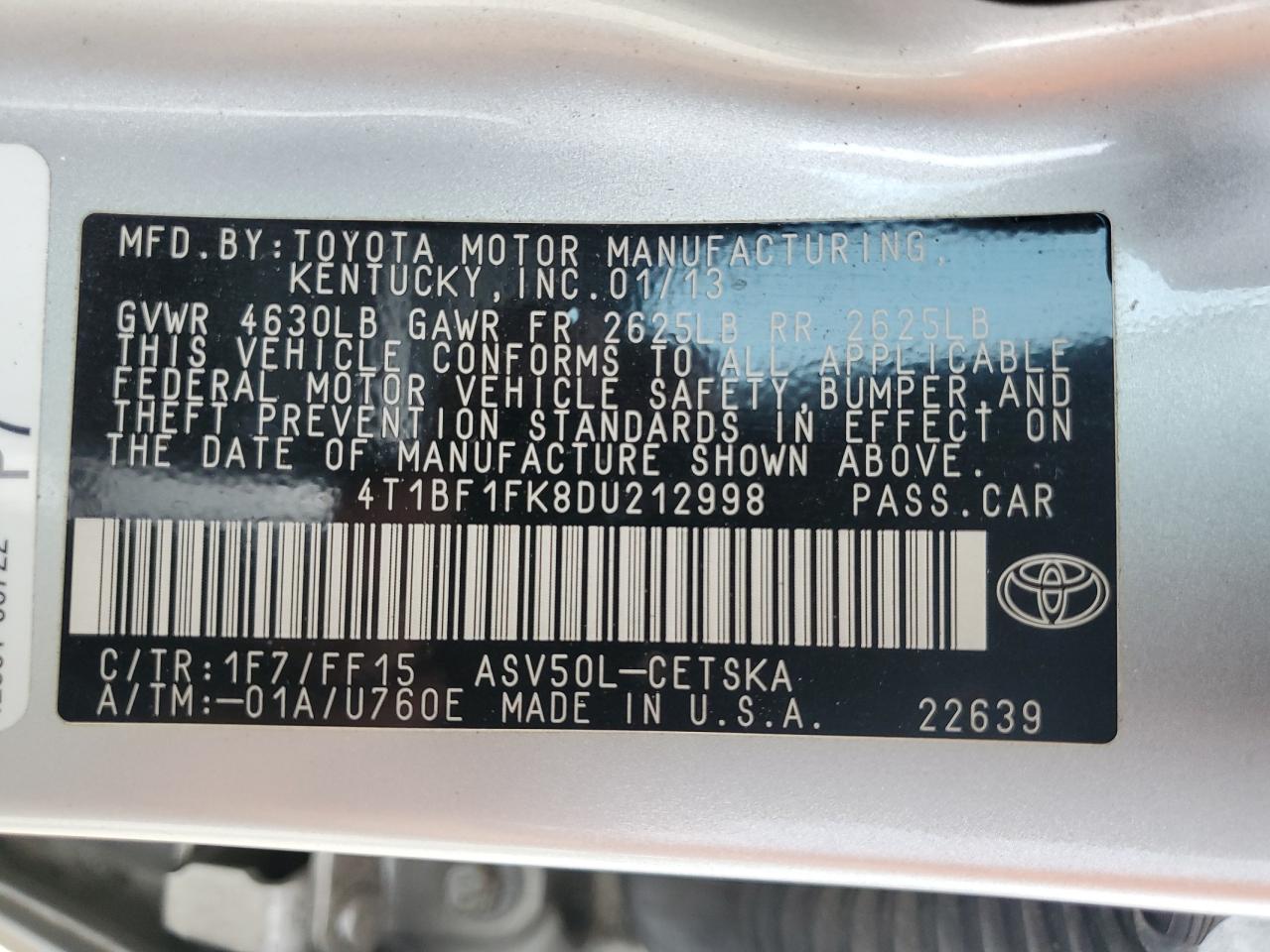 2013 Toyota Camry - Image 12