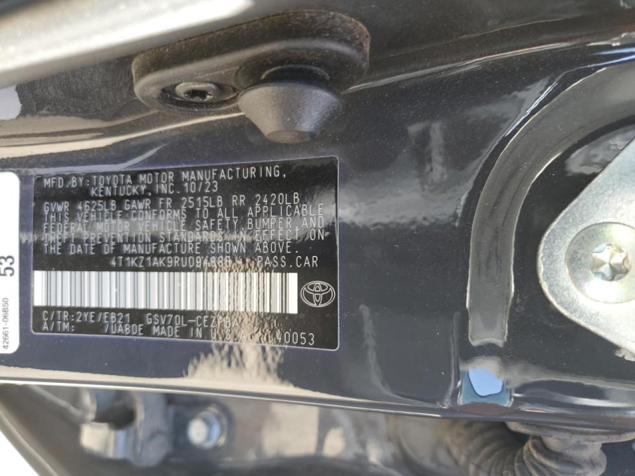 4T1KZ1AK9RU094885 TOYOTA CAMRY 2024