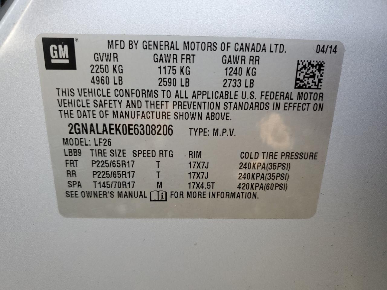 2014 Chevrolet Equinox - Image 14