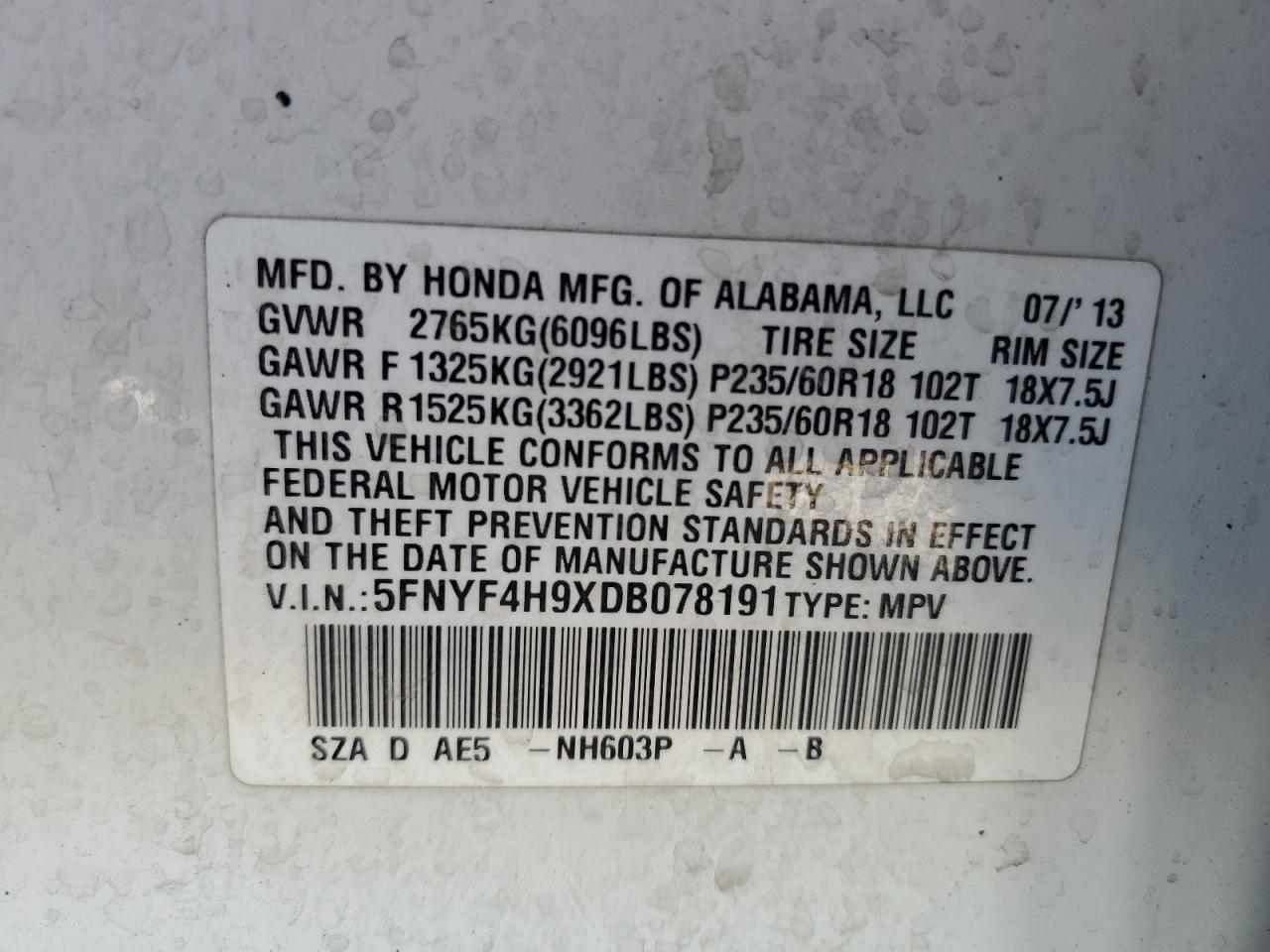 2013 Honda Pilot - Image 13