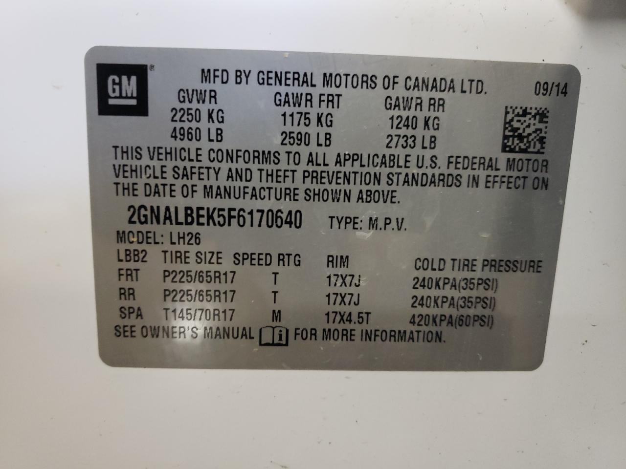 2015 Chevrolet Equinox - Image 13