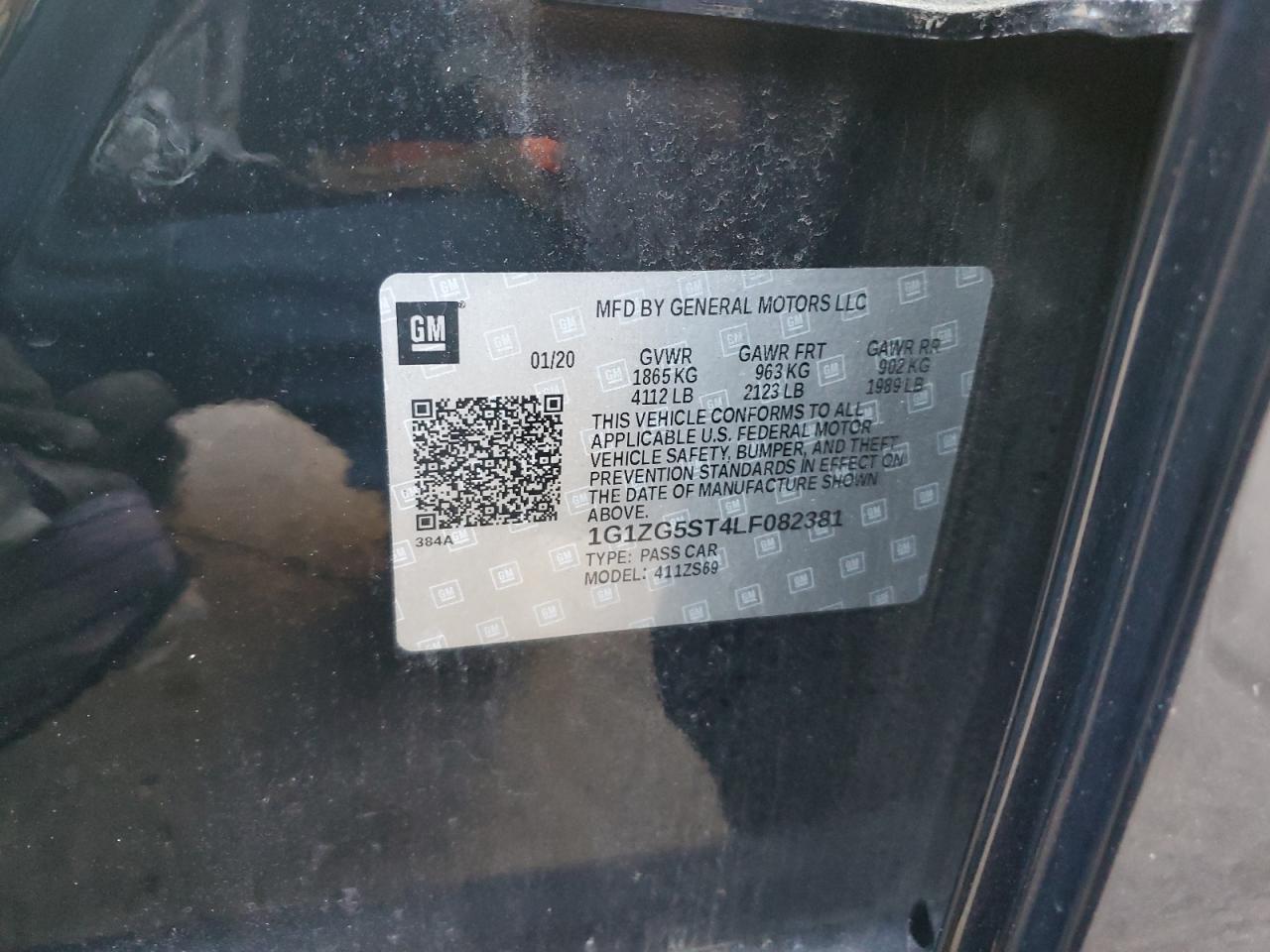 1G1ZG5ST4LF082381 CHEVROLET MALIBU 2020