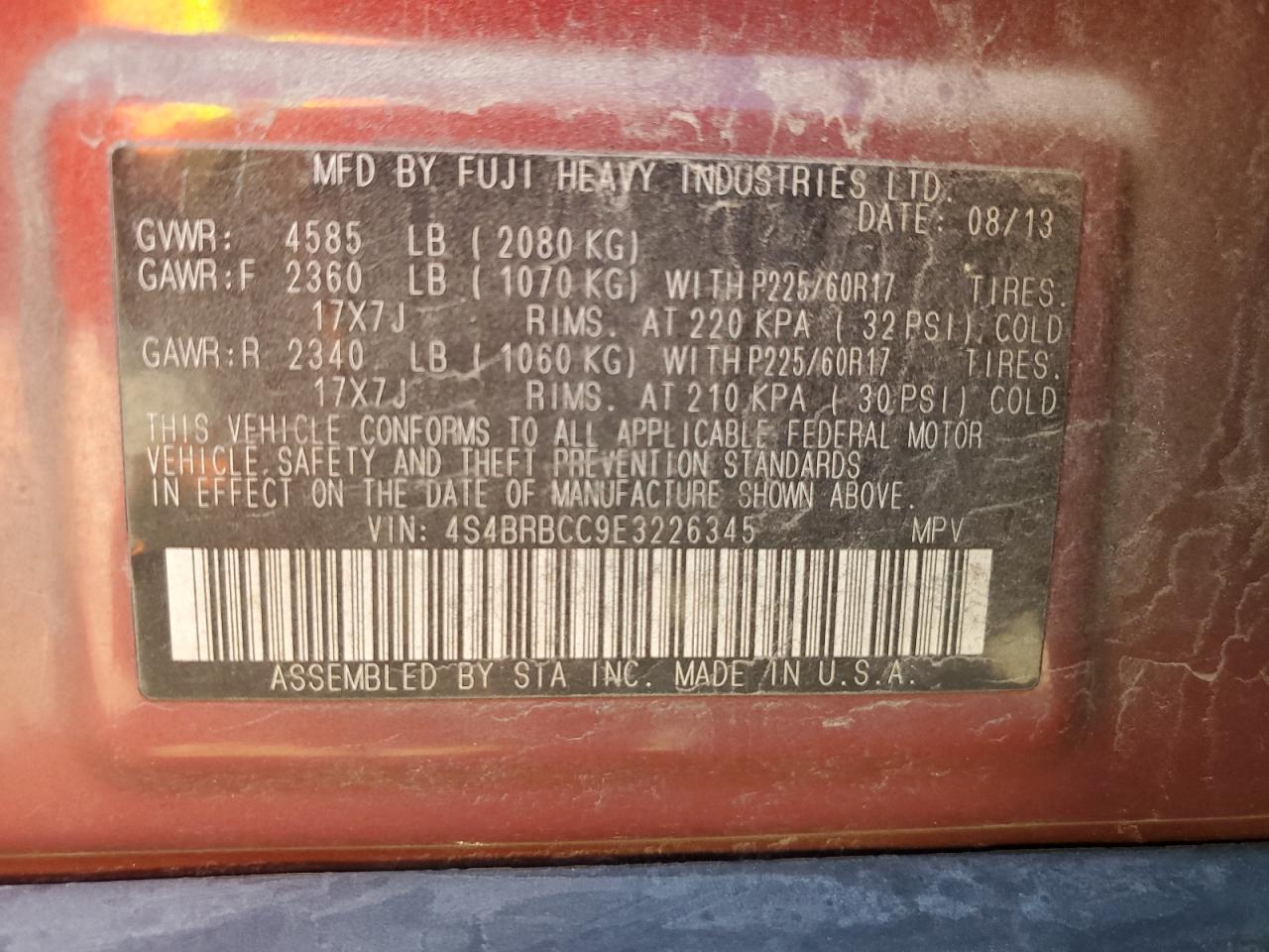 2014 Subaru Outback - Image 14