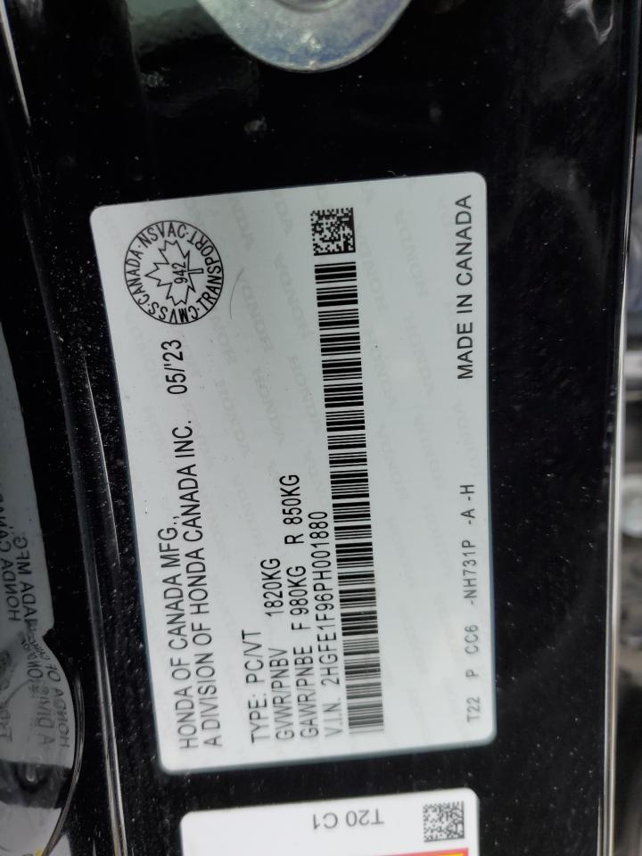 2HGFE1F96PH001880 HONDA CIVIC 2023
