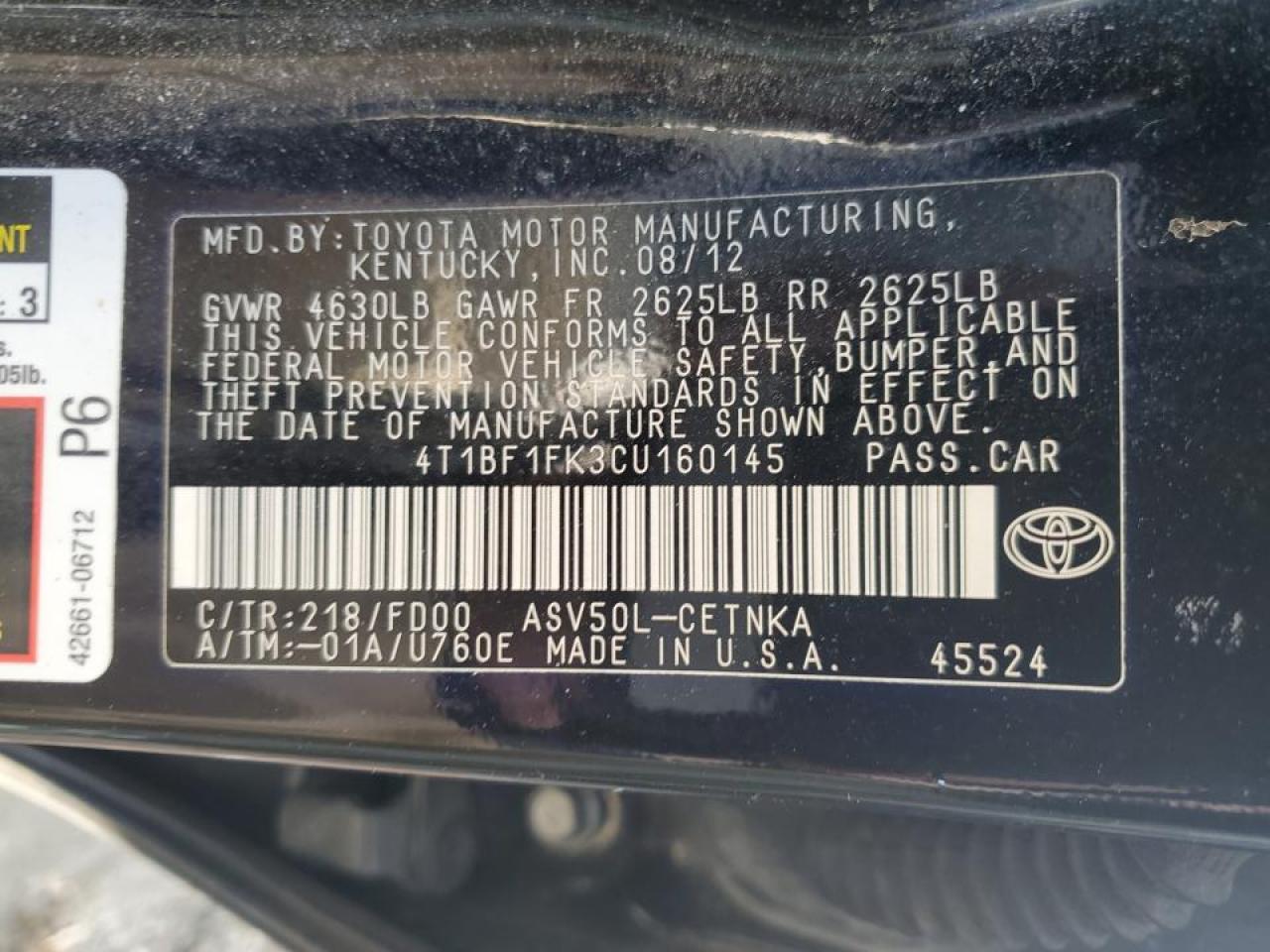 2012 Toyota Camry - Image 12