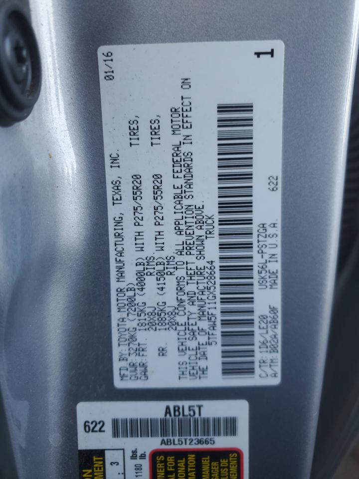 5TFAW5F11GX528664 TOYOTA TUNDRA 2016