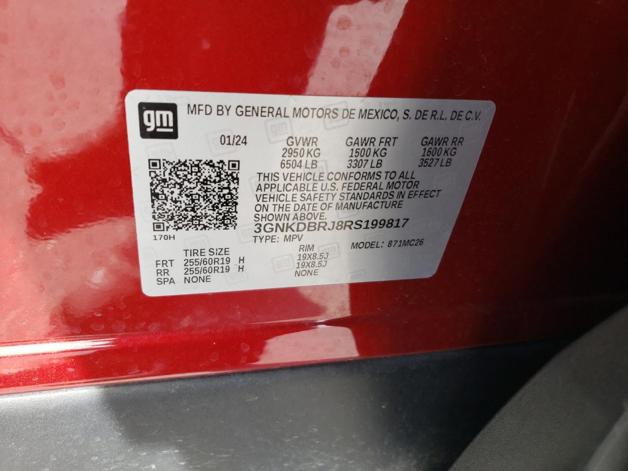 3GNKDBRJ8RS199817 CHEVROLET BLAZER 2024
