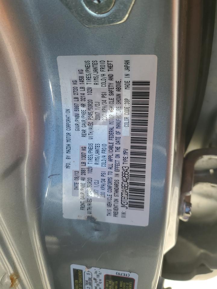 2014 Mazda Cx-9 Grand Touring VIN: JM3TB3DA8E0426643 Lot: 45939285