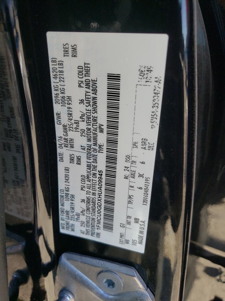 1FMCU0GDXHUA09945 FORD ESCAPE 2017