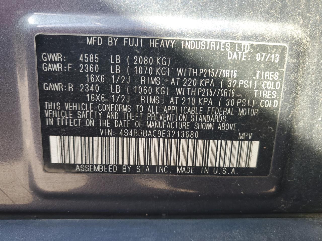 2014 Subaru Outback - Image 14