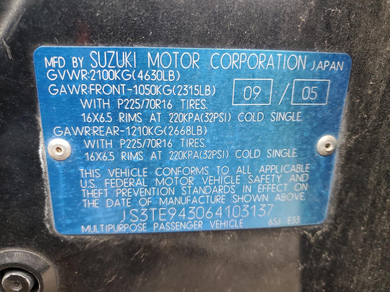 2006 Suzuki Grand Vitara - Image 12
