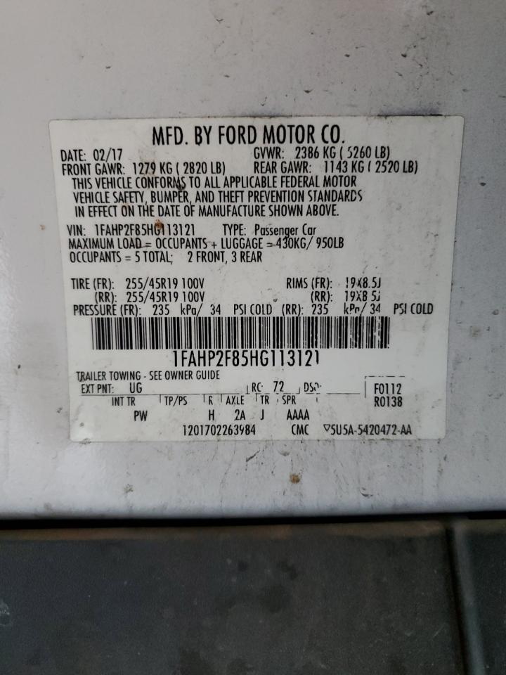 1FAHP2F85HG113121 FORD TAURUS 2017