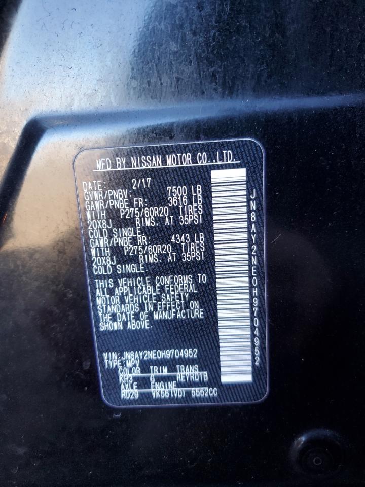 JN8AY2NE0H9704952 NISSAN ARMADA 2017