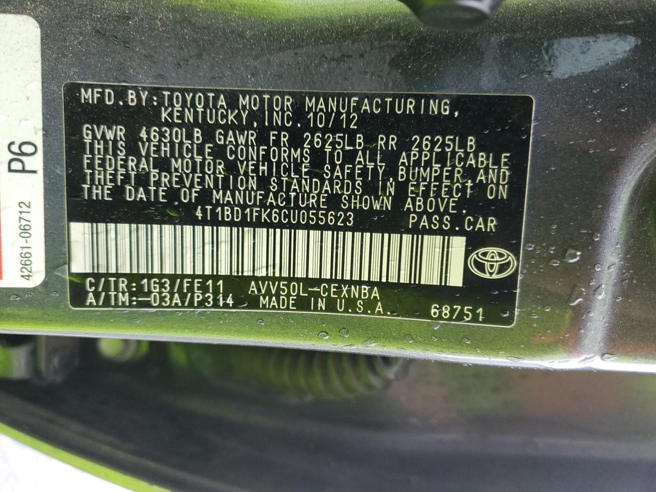 2012 Toyota Camry - Image 13