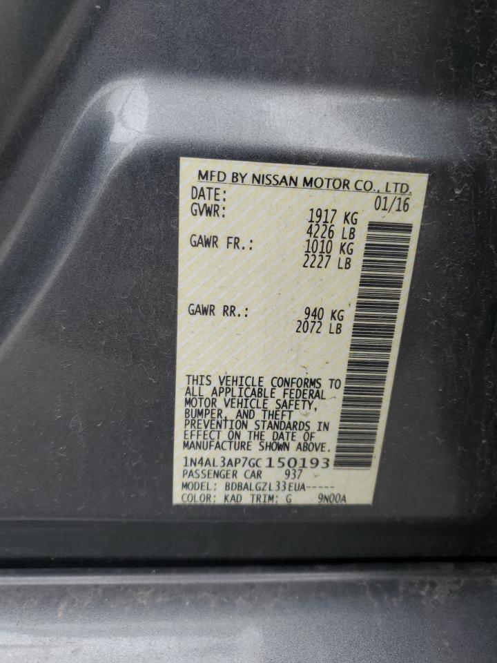 1N4AL3AP7GC150193 NISSAN ALTIMA 2016