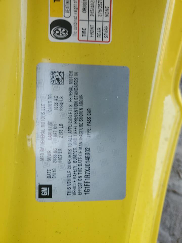 1G1FF1R7XJ0146902 CHEVROLET CAMARO 2018