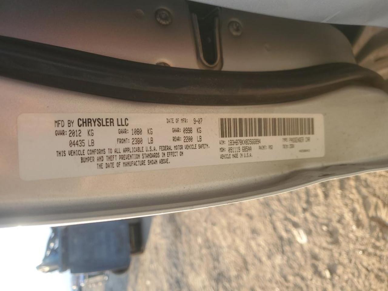 2008 Dodge Caliber R/T VIN: 1B3HB78KX8D566894 Lot: 44803765