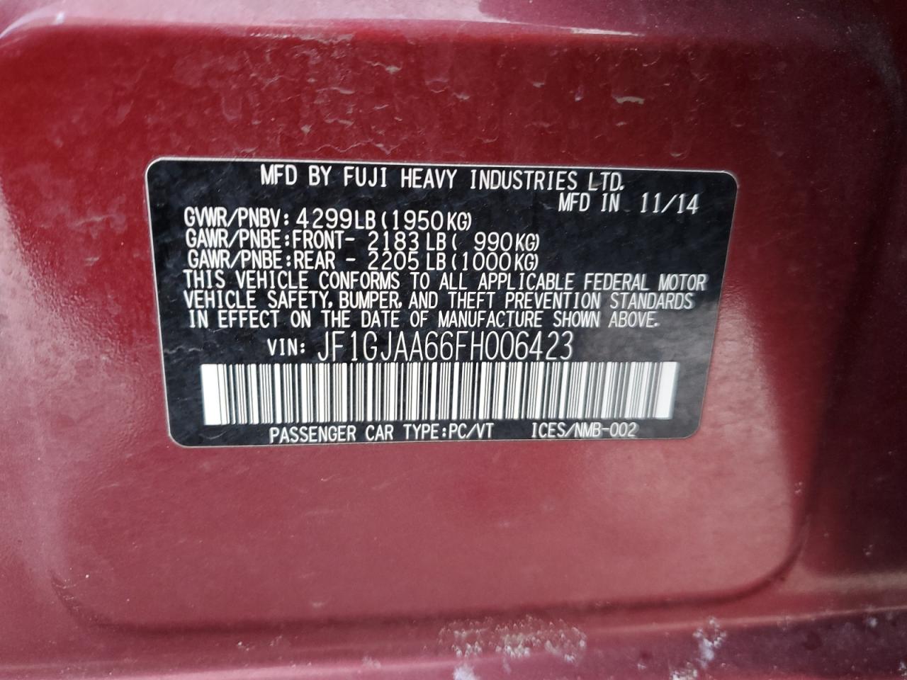 2015 Subaru Impreza - Image 12