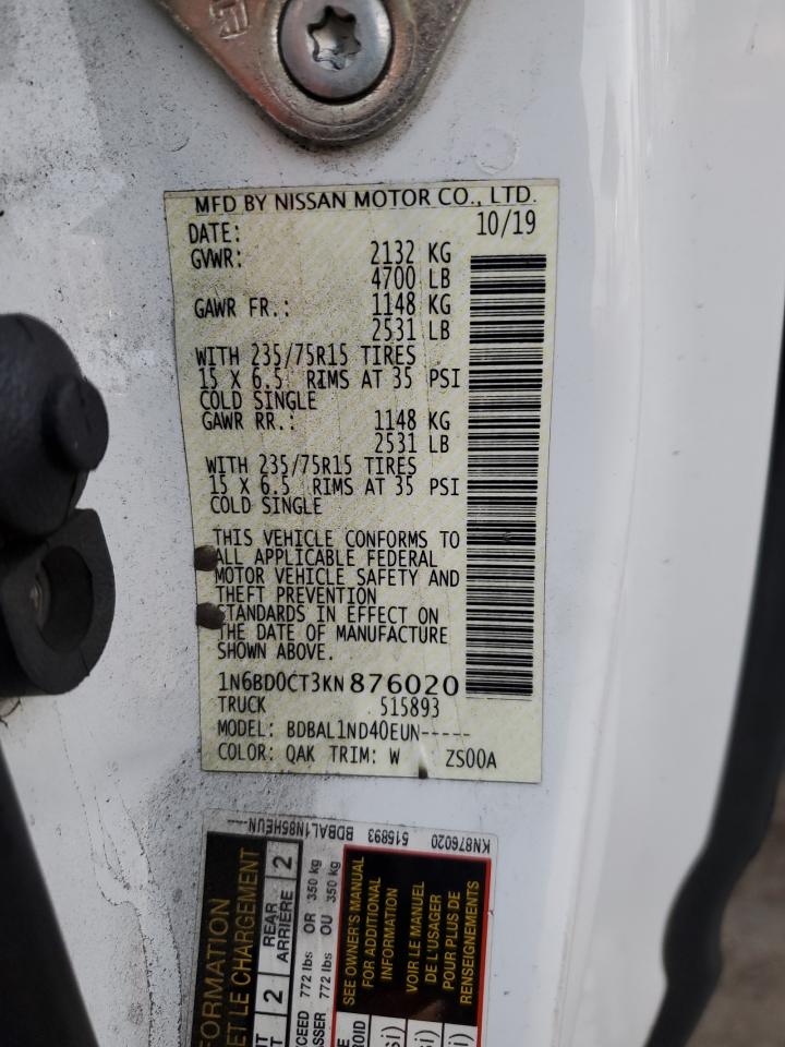 1N6BD0CT3KN876020 NISSAN FRONTIER 2019