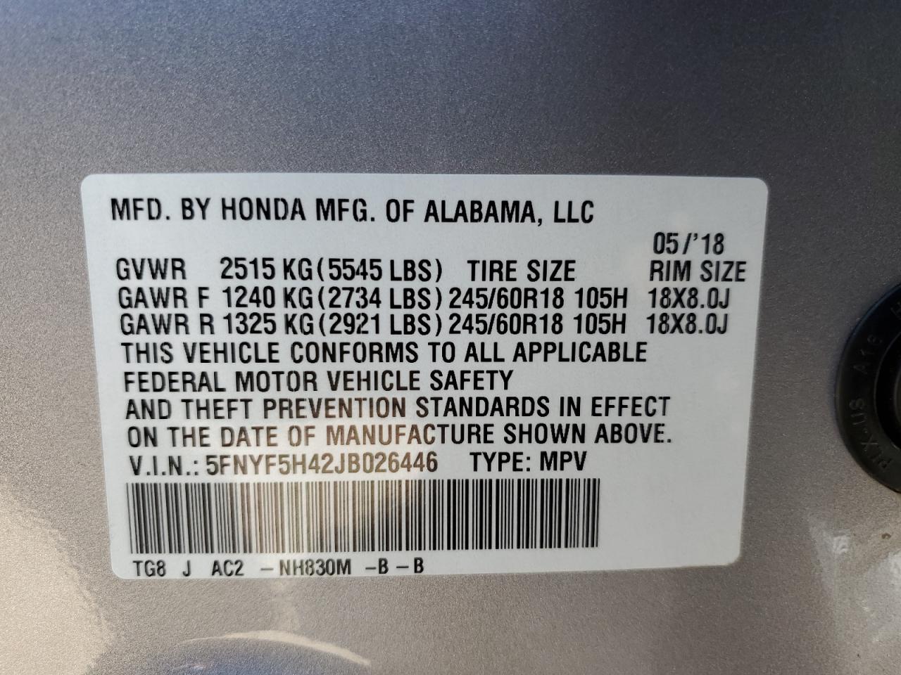 2018 Honda Pilot - Image 13