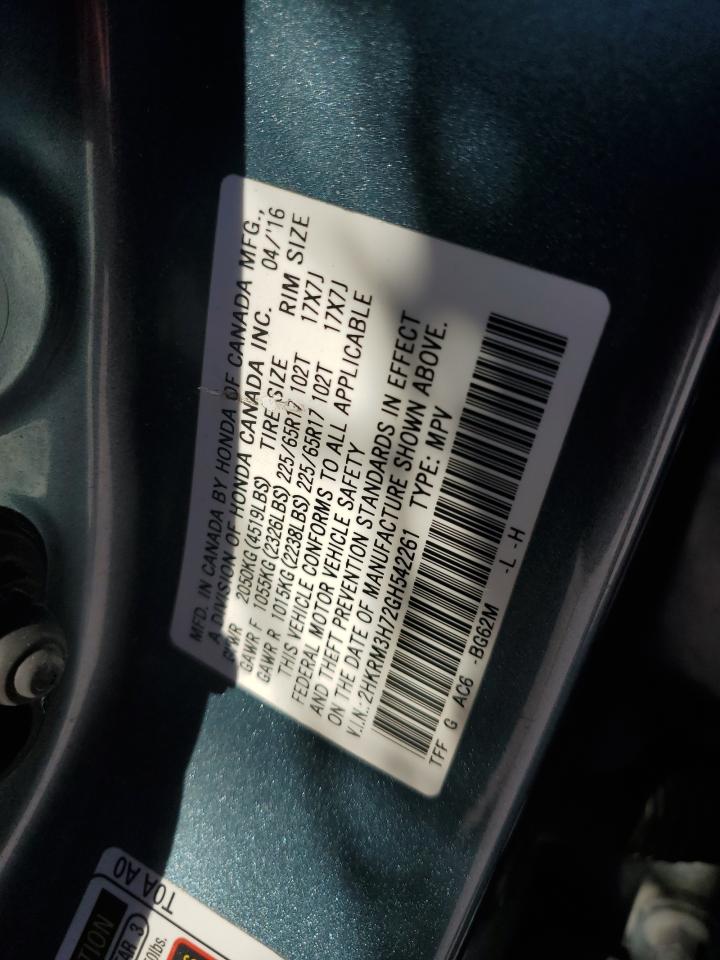 2HKRM3H72GH542261 HONDA CRV 2016
