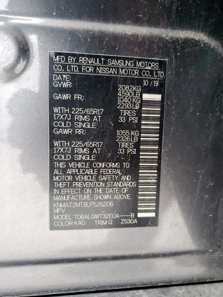 KNMAT2MT8LP526206 NISSAN ROGUE 2020