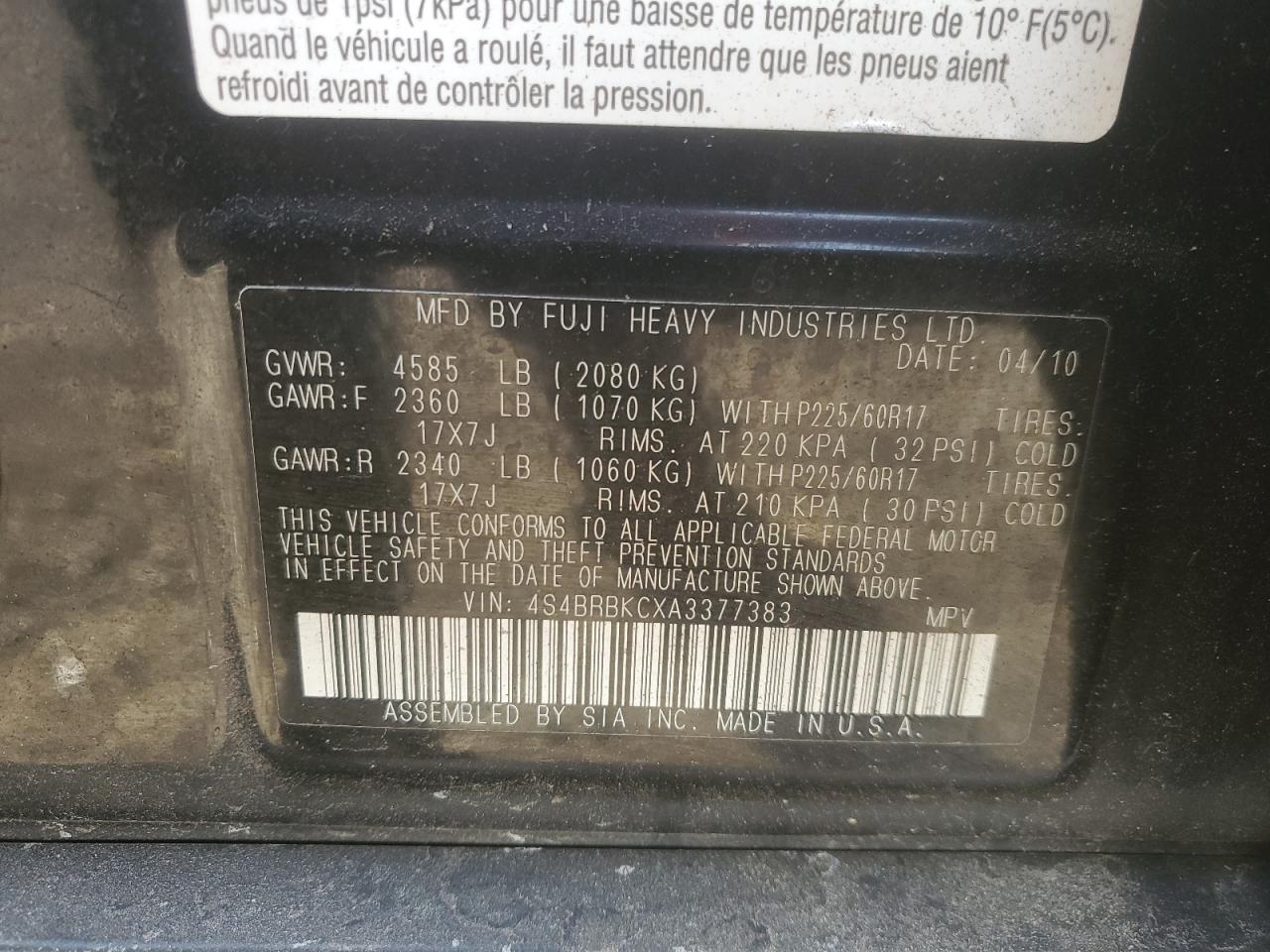 2010 Subaru Outback - Image 12