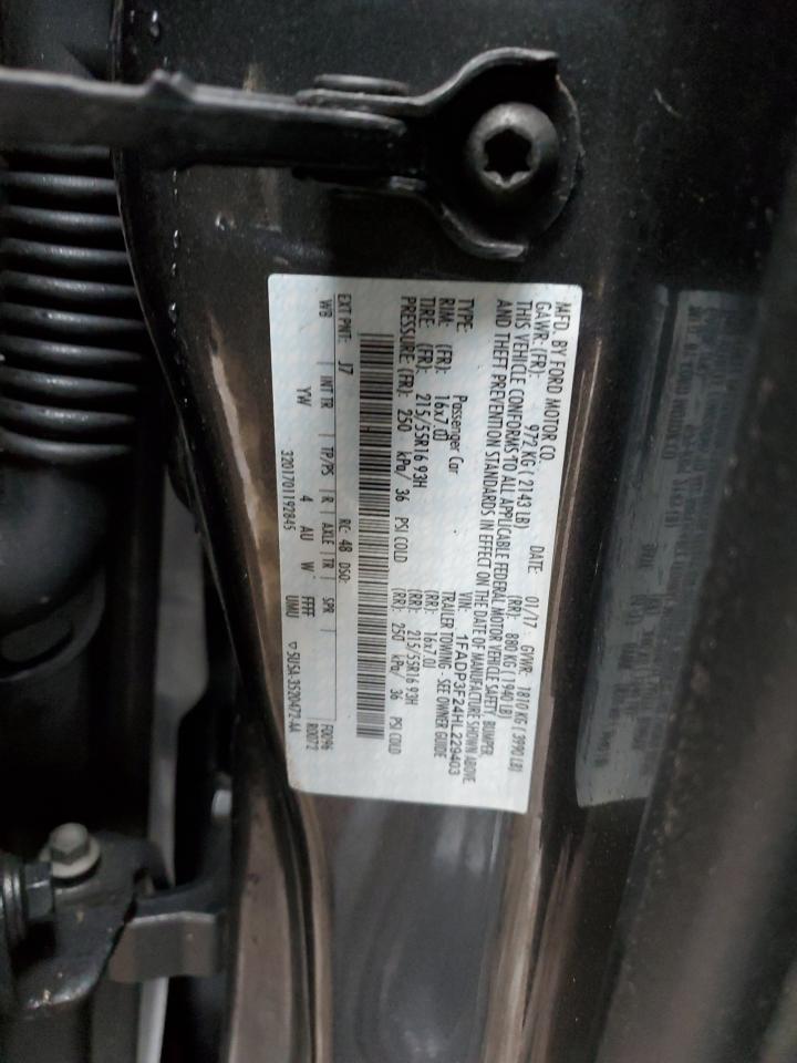 1FADP3F24HL229403 FORD FOCUS 2017